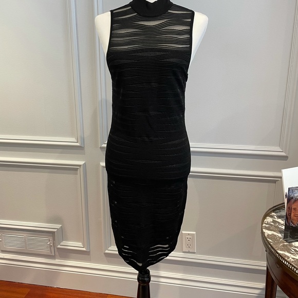 Parker Shadow Stripes ribbed knit body con dress - Picture 11 of 13